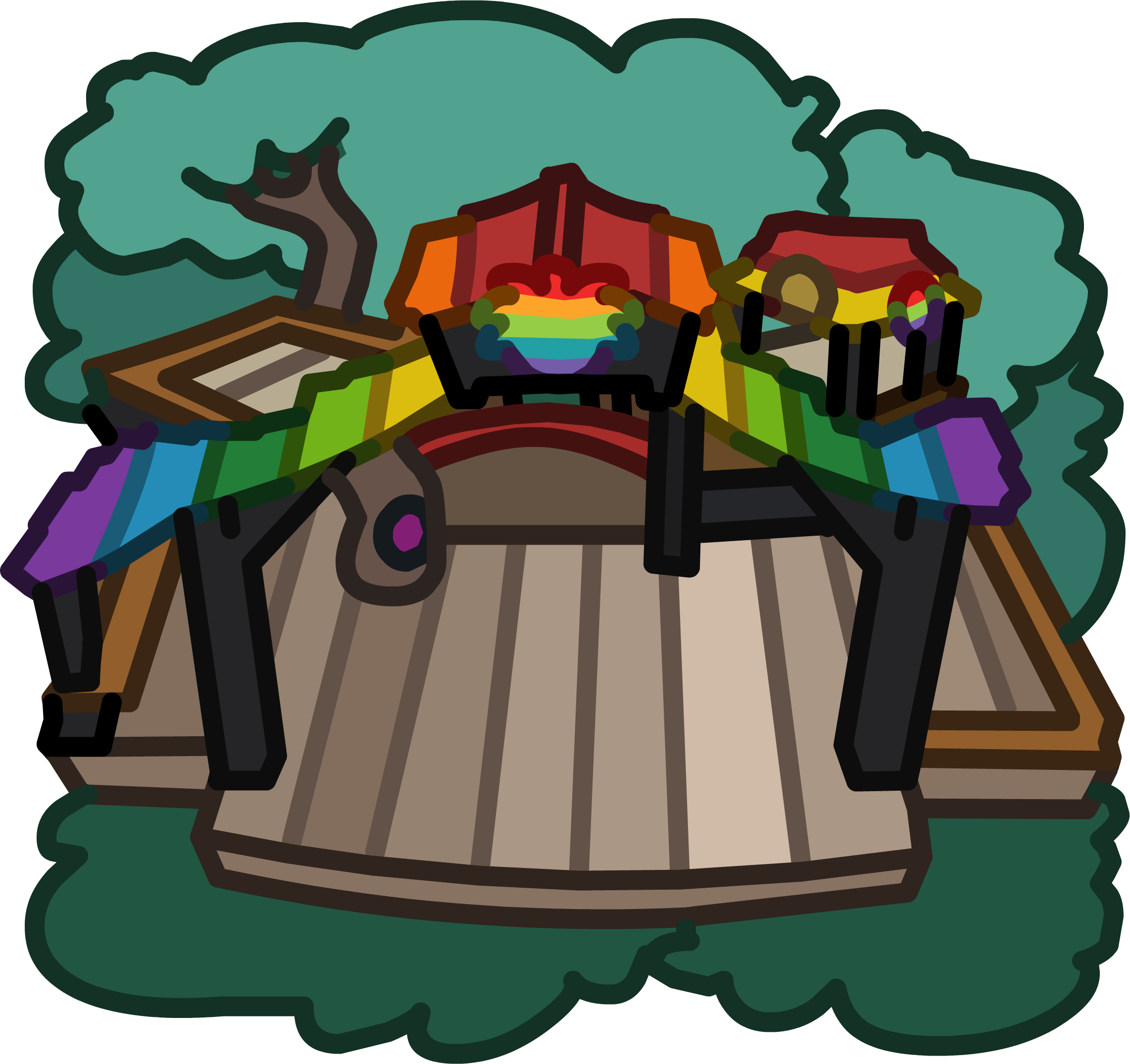 Rainbow Puffle Tree House | Club Penguin Wiki | Fandom