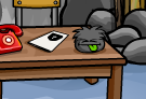 On the Puffle Rescue desk in the Mine.