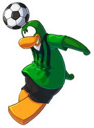 A Green Team penguin.