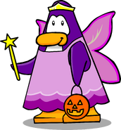 As seen in issue 55 of the Penguin Times, along with the Tiara, Purple Dress, and Magic Wand