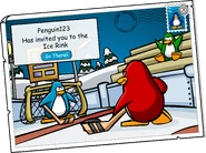 The postcard's original design before the Penguin Mail update