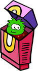 2007 Pet Shop Green Puffle eating Puffle-O's