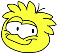 A yellow puffle from The Spoiler Alert