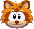 Orange raccoon 3d icon