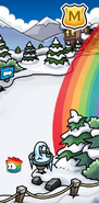 Rainbow Puffle spotted at the Dock