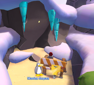 Taladro en la Isla de Club Penguin.