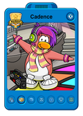 Cadence's Player Card with her boombox.