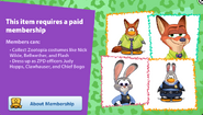 The popup displayed when a non-member tried to collect a member item