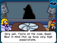 The Director allowing the player to investigate