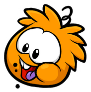 Orange Puffle Pin