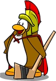 As seen in issue 51 of The Penguin Times, along with the Roman Helmet and Red Cape
