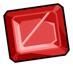 Square Ruby Pin