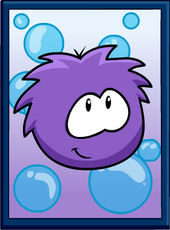 Poster del puffle morado