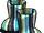 Blue Striped Rubber Boots