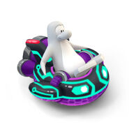 Concept art of a penguin riding a Gravitube