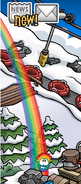 Rainbow Puffle spotted at the Ski Village