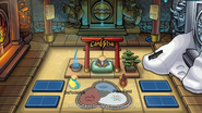 A sneak peek of the renovated Dojo as seen in Polo and Daffo's Card-Jitsu Snow Quest.