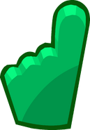 Green Foam Finger Emoticon