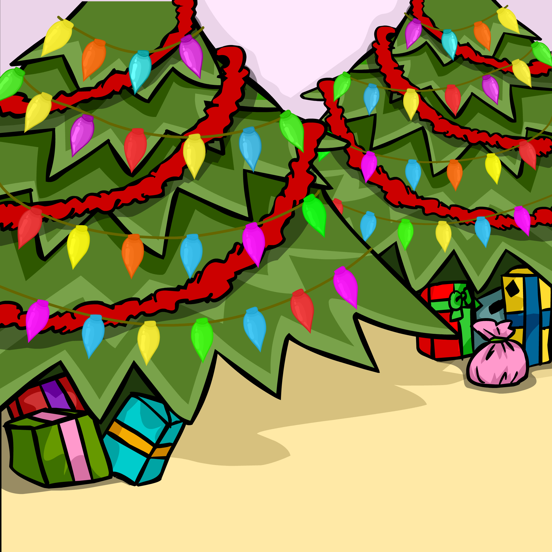 Christmas Trees Background | Club Penguin Wiki | Fandom