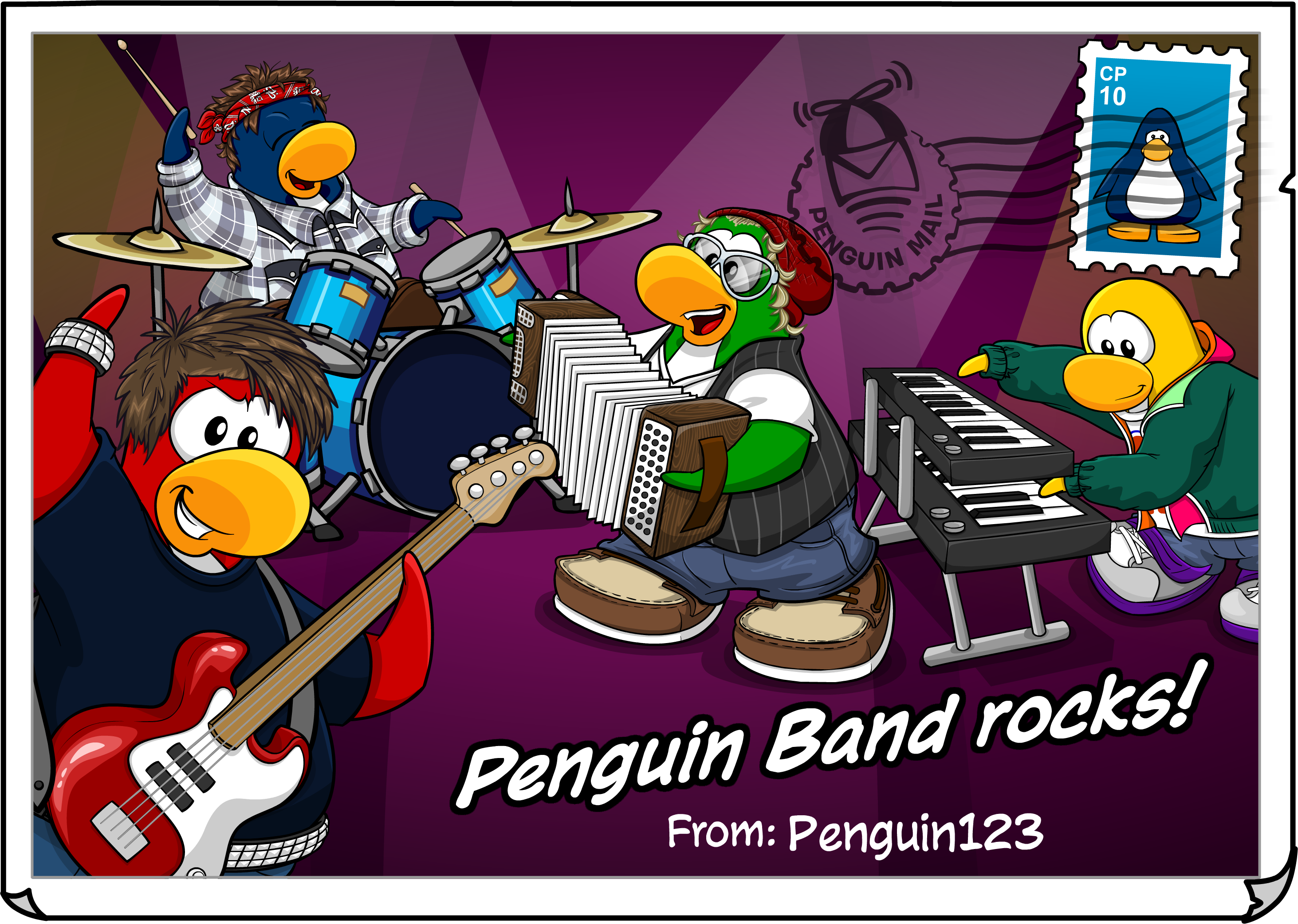 Penguin Band Rocks Postcard Club Penguin Wiki Fandom Penguin Band Rocks Postcard Club Penguin Wiki Fandom