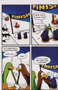 The penguins in a comic
