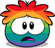 A depressed Rainbow Puffle