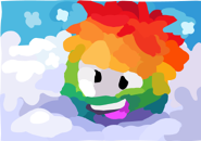 Rainbow Puffle Painting.png (55 KB) The first painting, of a rainbow puffle