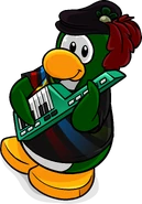 As seen in issue 246 of the Club Penguin Times, along with the Duke's Hat and Green Keytar