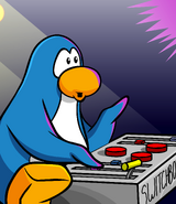 A penguin operating the Switchbox 3000, as seen on a Card-Jitsu Power Card