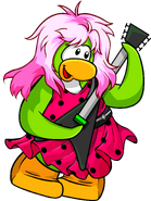 As seen in issue 195 of the Club Penguin Times, along with The Shock Wave and Pink Polka-dot Dress