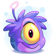 Purple Alien Puffle adoption