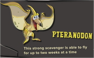 The description of the yellow Pteranodon