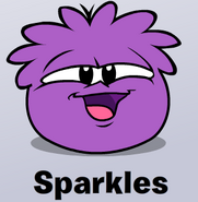 When you tickle a purple puffle