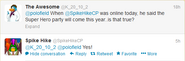 SpikeHikeConfirmsSuperheroTakeoverIn2013Tweet