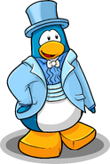 As seen in the March 2009 Penguin Style catalog, along with the White Bowtie and Blue Tuxedo