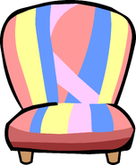 The Pink Chair, one of the first room furniture items