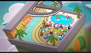 A prototype drawing of the Puffle Hotel's roof