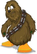 As seen in issue 407 of the Club Penguin Times, along with the Chewbacca Costume