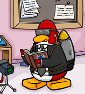 Jet Pack Guy reading the F.I.S.H. in PSA Mission 11: The Veggie Villain