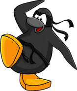 As seen in issue 179 of the Club Penguin Times, along with the Ninja Outfit