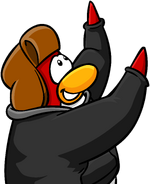 Black hoodie club penguin Clearance