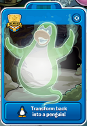 A Lime Green Ghost on the player card