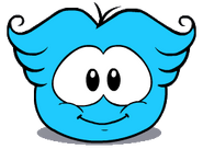 A Blue Puffle brushed