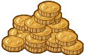 A pile of coins