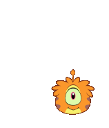 An Orange Alien Puffle digging