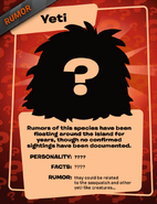 The panel about Yeti puffles on the puffle poster