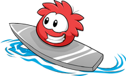Red Puffle Catchin' Waves2