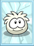 White Puffle Poster
