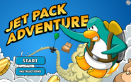 The latest Jet Pack Adventure title screen, featuring the Jetpack.