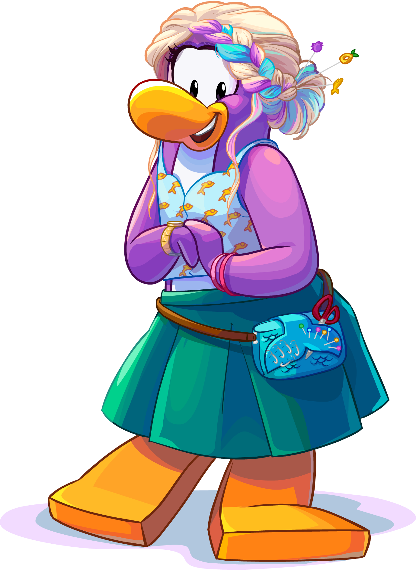 club penguin coloring pages for girls